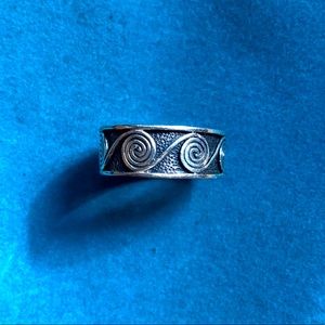Sterling silver wave ring